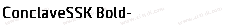 ConclaveSSK Bold字体转换